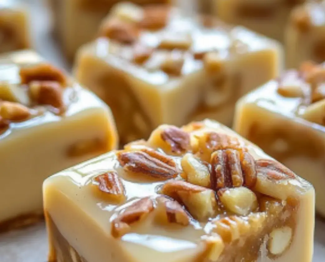 White Chocolate Pecan Fudge Squares