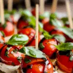 Caprese Salad Skewers with Balsamic Glaze
