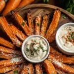 Oven-Roasted Carrot Fries with Creamy Garlic Dipping Sauce 3 Oven-Roasted Carrot Fries with Creamy Garlic Dipping Sauce