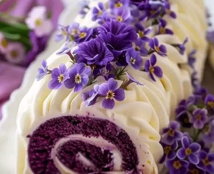Purple Velvet Swiss Roll