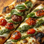 Homemade Pesto Flatbread Pizza with Roasted Tomatoes and Mozzarella 3 Homemade Pesto Flatbread Pizza with Roasted Tomatoes and Mozzarella