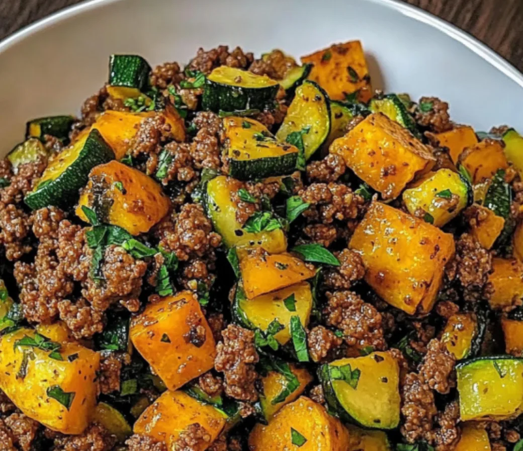 Beef with Zucchini & Sweet Potato