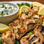 Grilled Chicken Souvlaki Skewers 3 Grilled Chicken Souvlaki Skewers