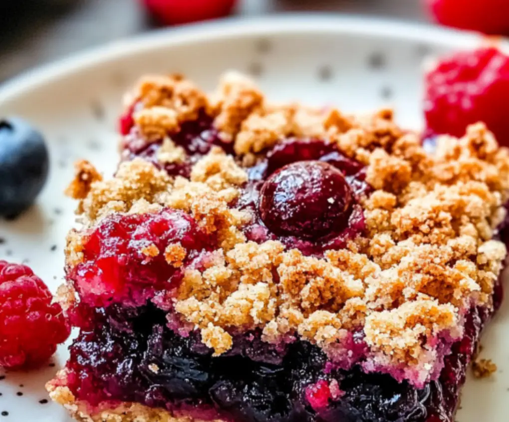 Cherry Berry Crumble Bars