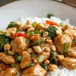 Kung Pao Chicken with Vegetables over Rice