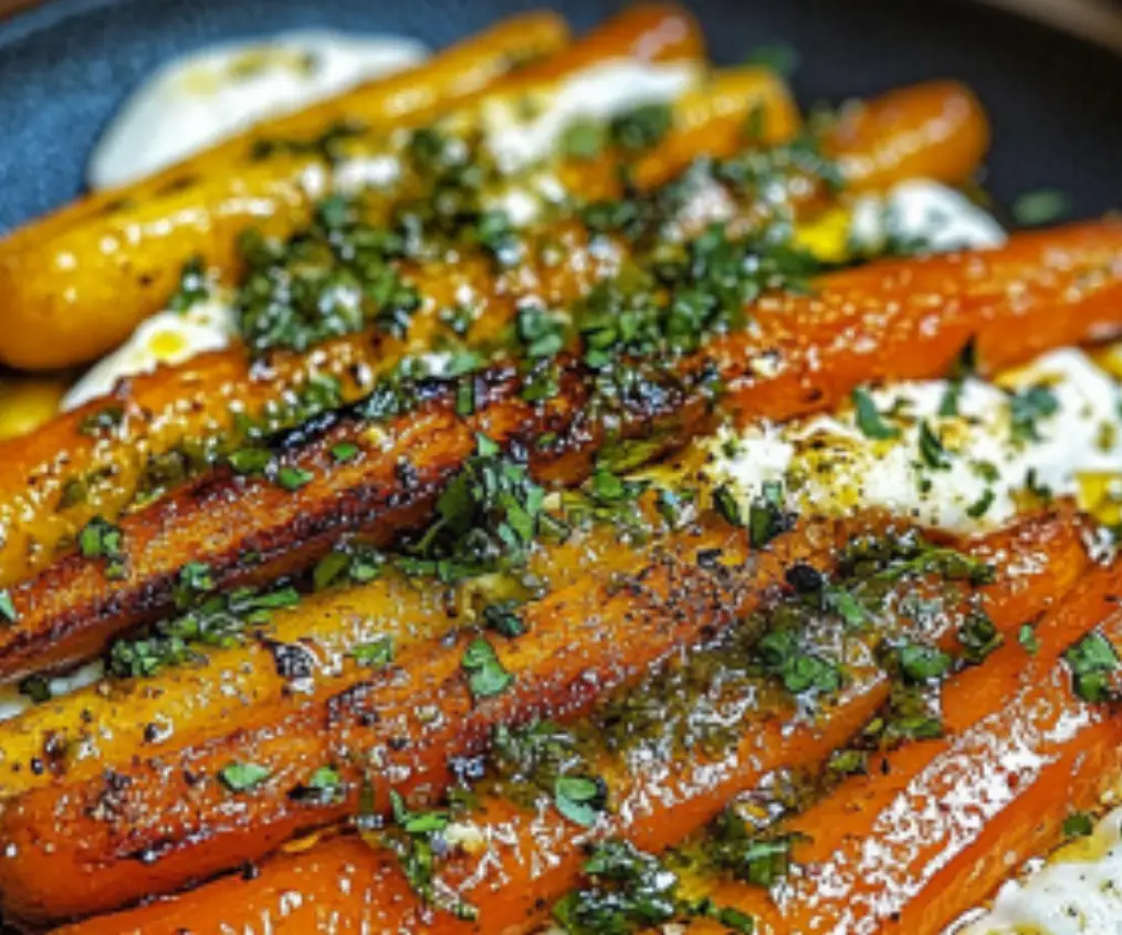 Roasted Carrots with Herbed Yogurt Sauce