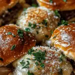 Garlic Parmesan Cheeseburger Bombs 3 Garlic Parmesan Cheeseburger Bombs