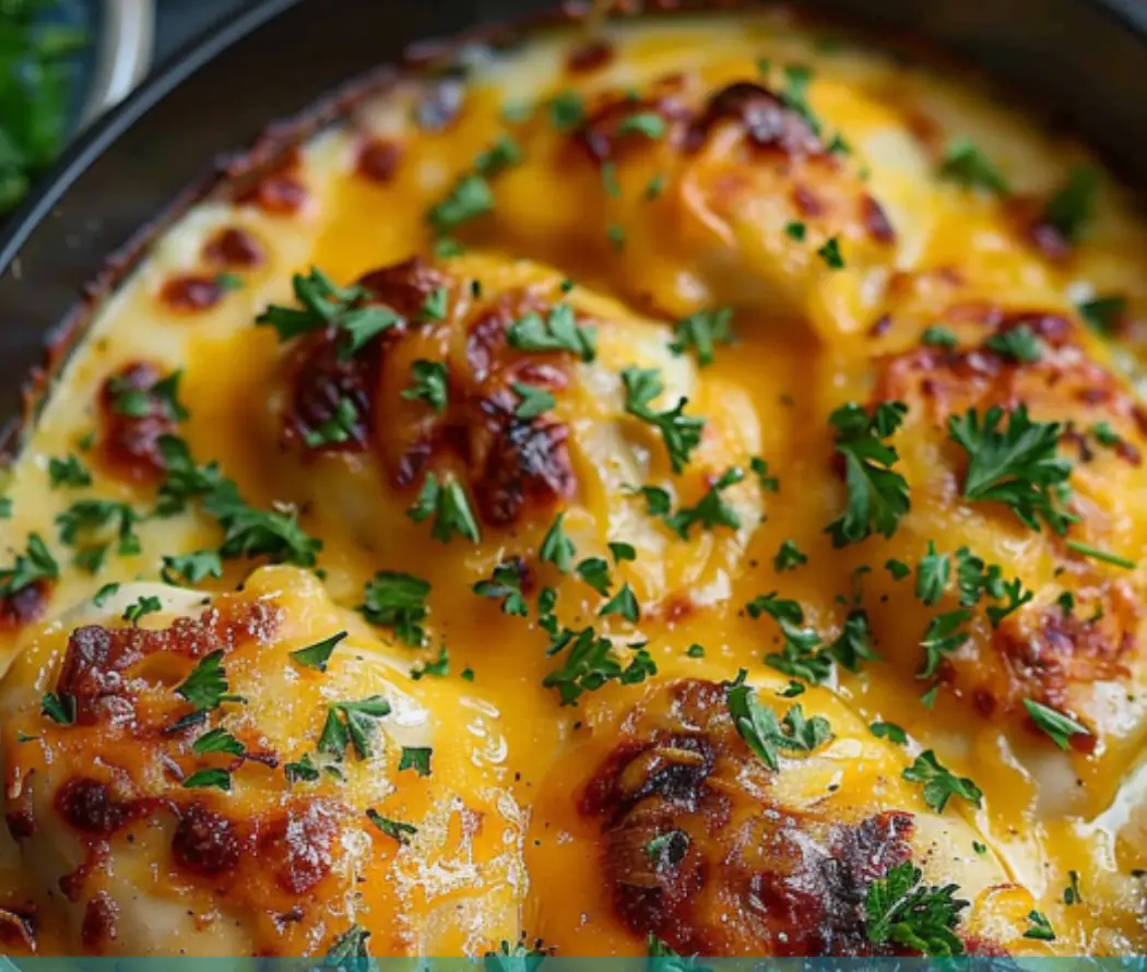 Cheesy Baked Chicken Thighs