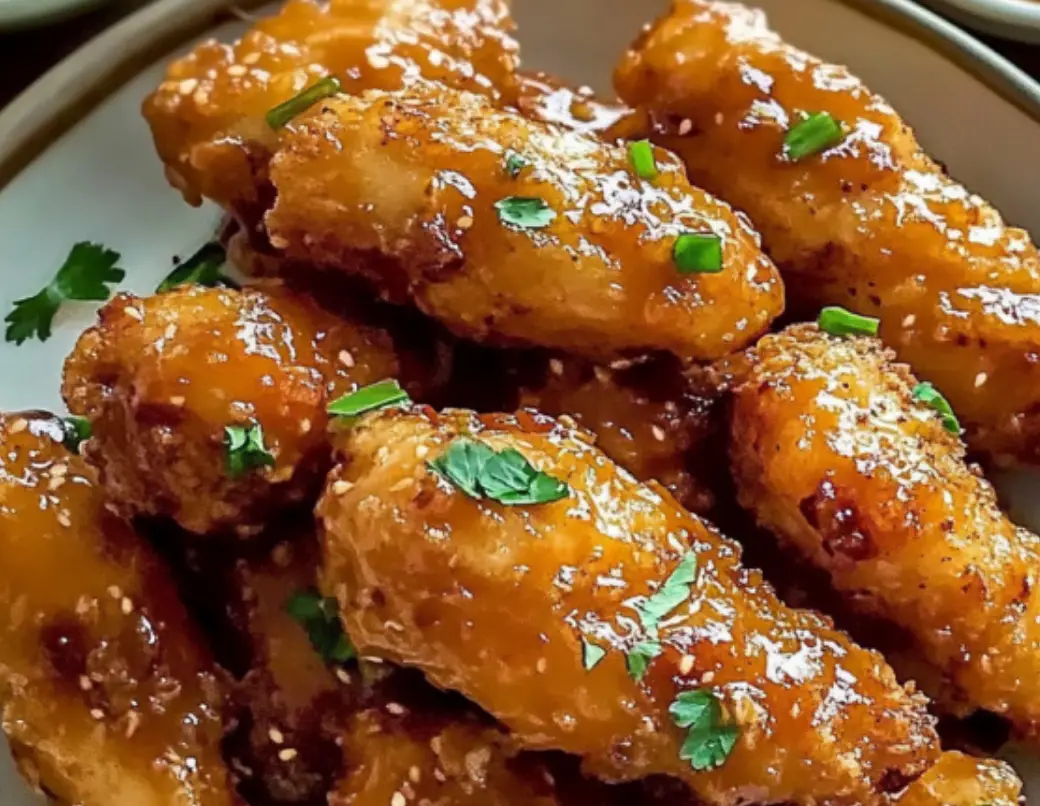 Crispy Honey Garlic Chicken Wings