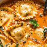 Creamy Tomato Basil Ravioli Soup 3 Creamy Tomato Basil Ravioli Soup