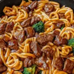 Beef and Broccoli Noodles Stir Fry
