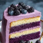 Berry Layer Cake with Blackberry and Blueberry Frosting