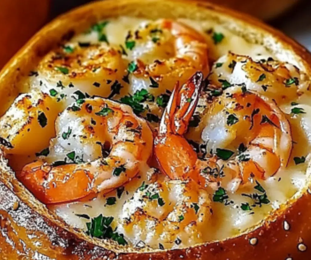 Stuffed Seafood Bread Bowl