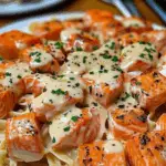 Creamy Garlic Salmon Pasta