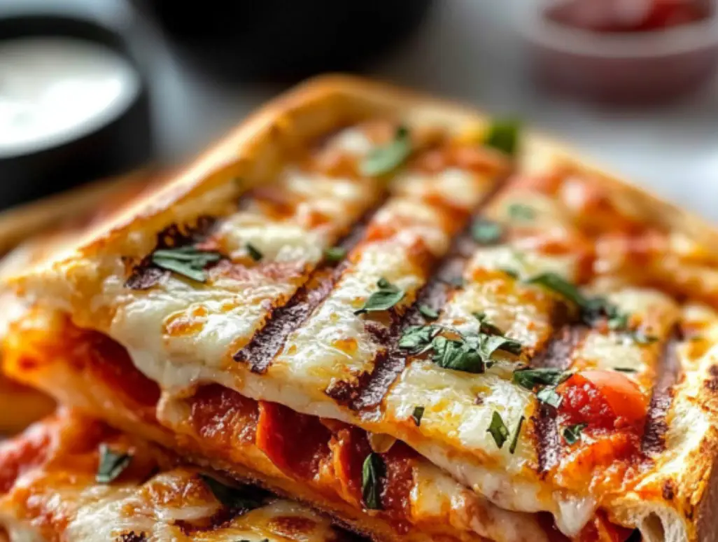 Grilled Pepperoni Pizza Sandwiches