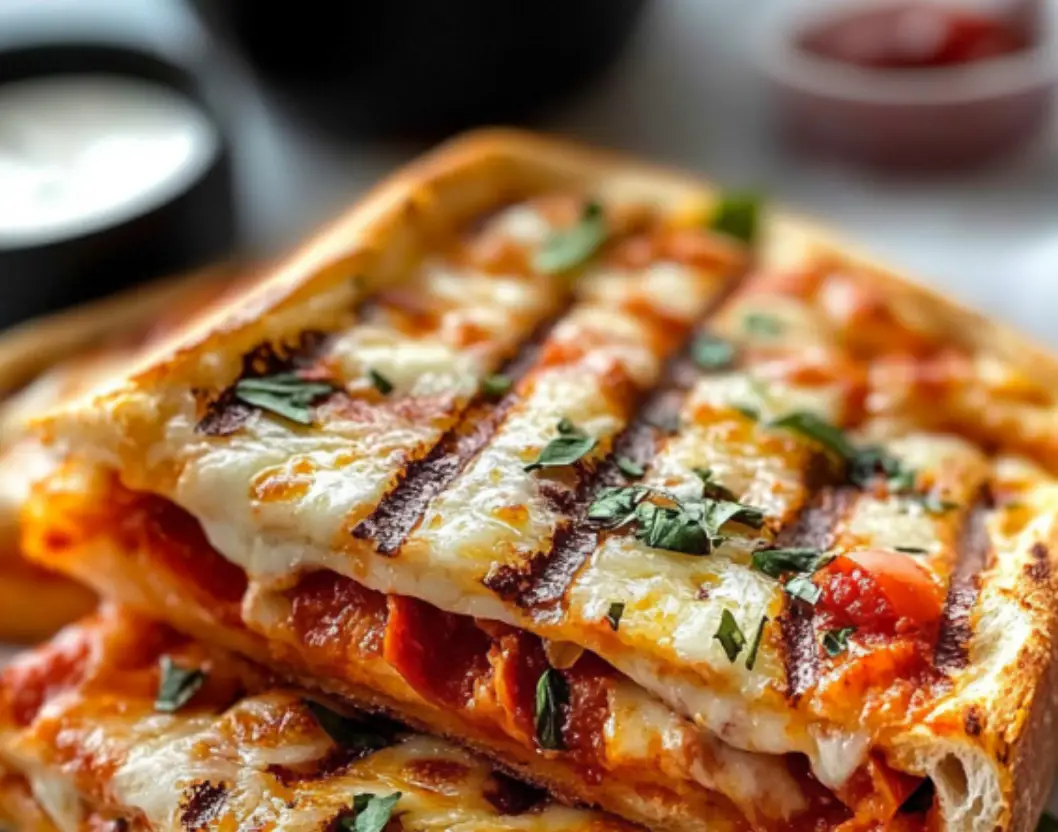 Grilled Pepperoni Pizza Sandwiches