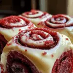 Red Velvet Cinnamon Rolls with Cream Cheese Frosting 3 Red Velvet Cinnamon Rolls with Cream Cheese Frosting
