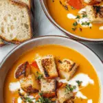 Creamy Tomato Soup with Croutons 3 Creamy Tomato Soup with Croutons
