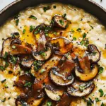 Oven Risotto with Crispy Roasted Mushrooms