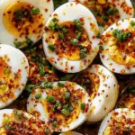 Chili Garlic Deviled Eggs 3 Chili Garlic Deviled Eggs