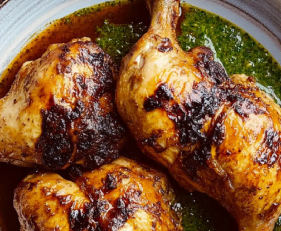 Roast Chicken with Tangy Green Sauce