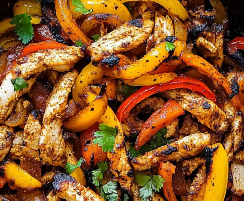 Skillet Chicken Fajitas with Bell Peppers