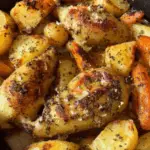 Herb-Roasted Chicken with Potatoes and Carrots