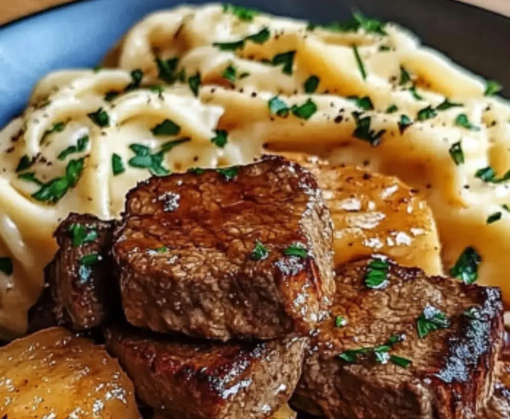 Beef and Potato Skillet with Creamy Pasta