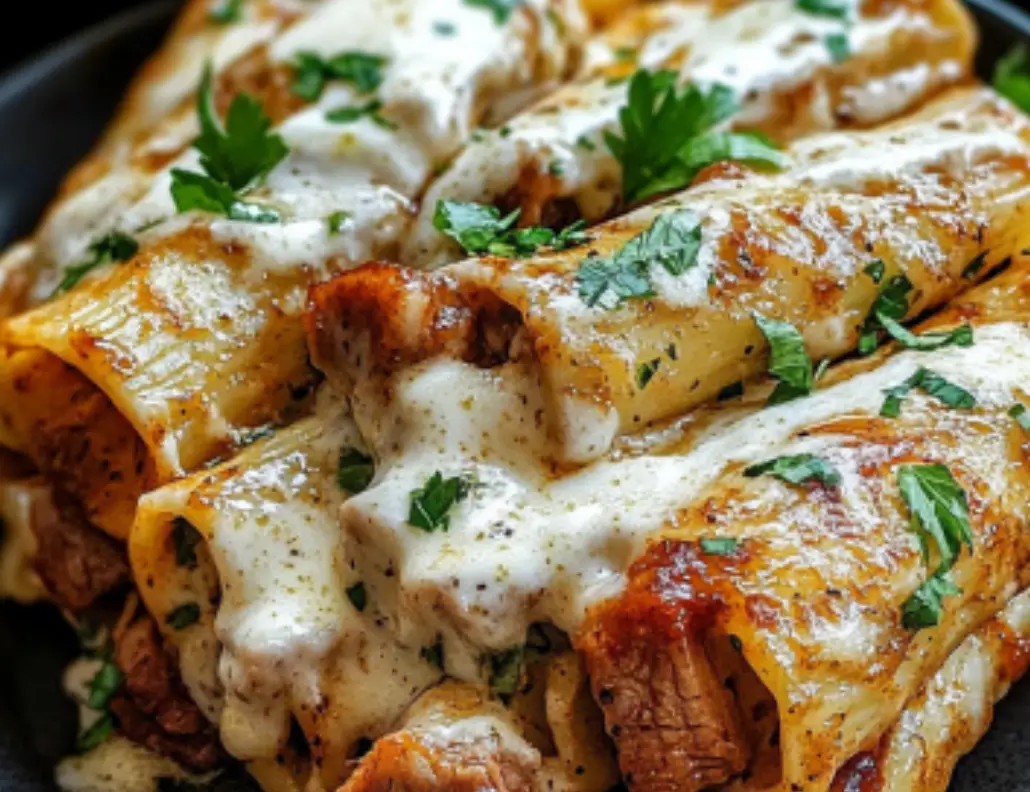 Cheesy Beef-Stuffed Pasta Tubes