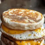 Sausage, Egg, and Cheese Breakfast Muffin Sandwich 3 Sausage, Egg, and Cheese Breakfast Muffin Sandwich