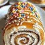 Caramel Cream Cake Roll with Sprinkles 3 Caramel Cream Cake Roll with Sprinkles