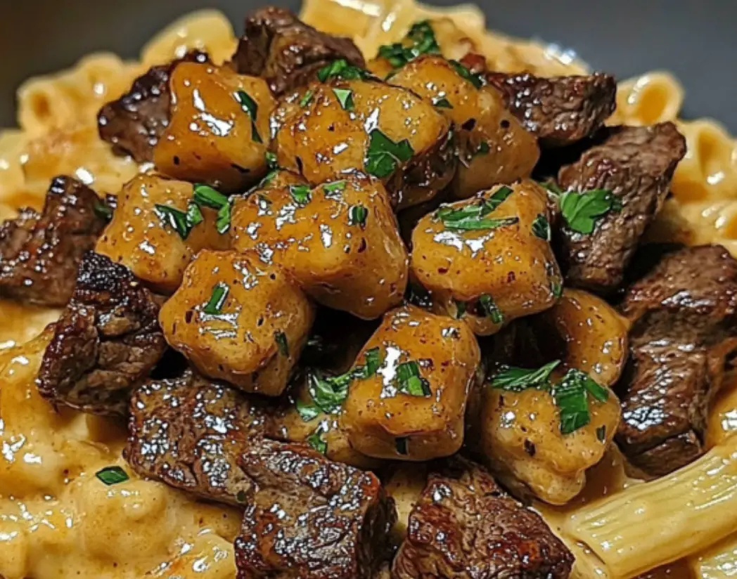 Creamy Macaroni with Beef and Gnocchi