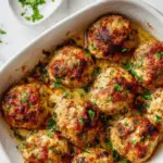 Cheesy Baked Chicken Meatballs 3 Cheesy Baked Chicken Meatballs