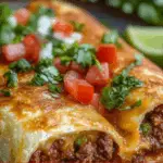 Cheesy Beef Enchiladas with Fresh Tomato and Cilantro 3 Cheesy Beef Enchiladas with Fresh Tomato and Cilantro
