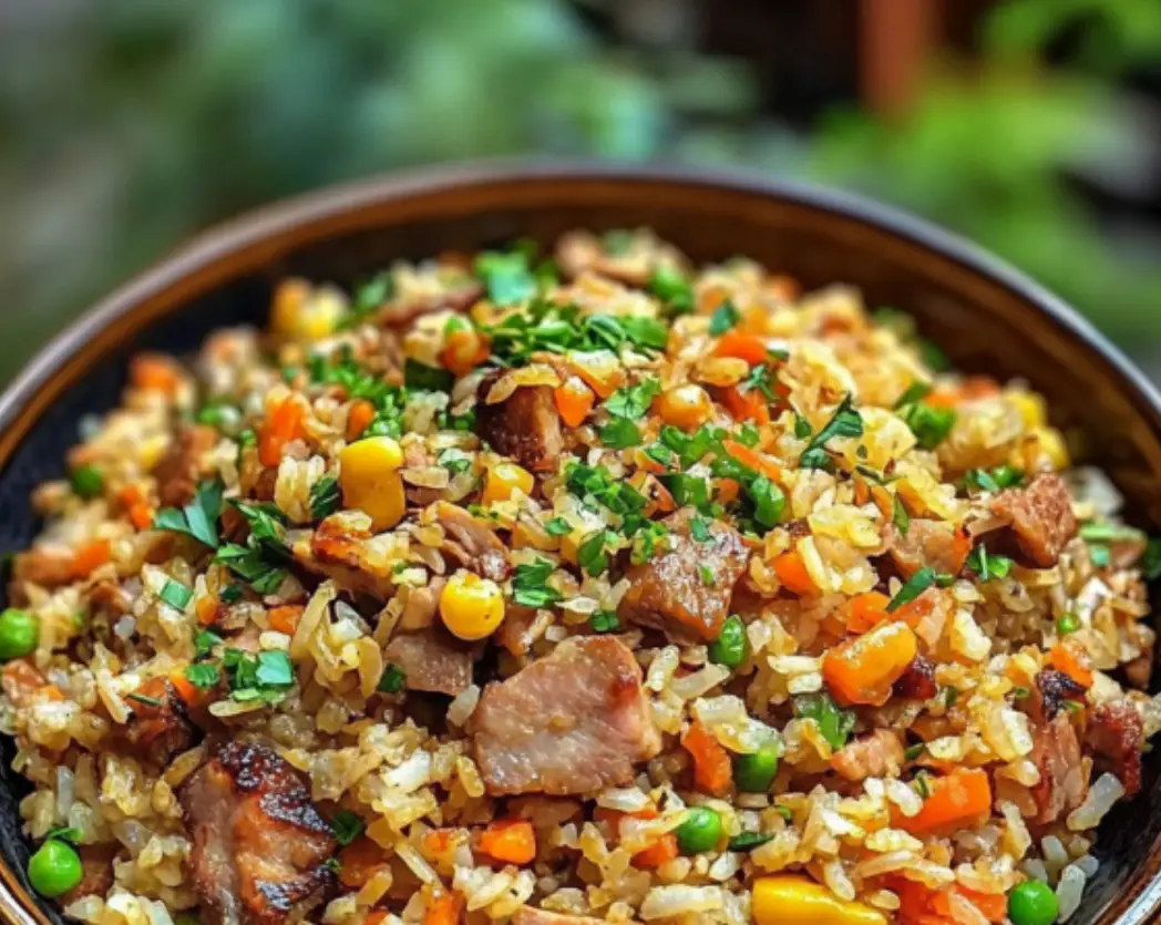 Pork Fried Rice with Vegetables