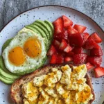 Healthy Avocado Toast Plate