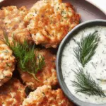 Salmon Croquettes with Dill Sauce
