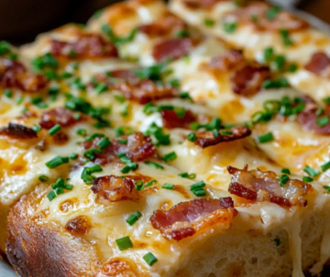 Cheesy Bacon and Chive Focaccia