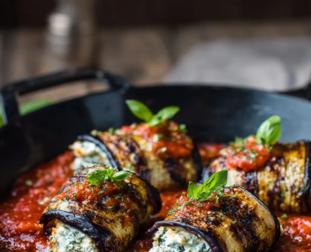 Ricotta-Stuffed Eggplant Rolls