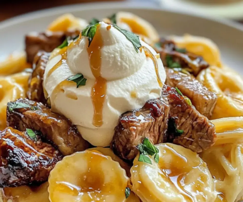 Caramelized Banana and Beef Waffle