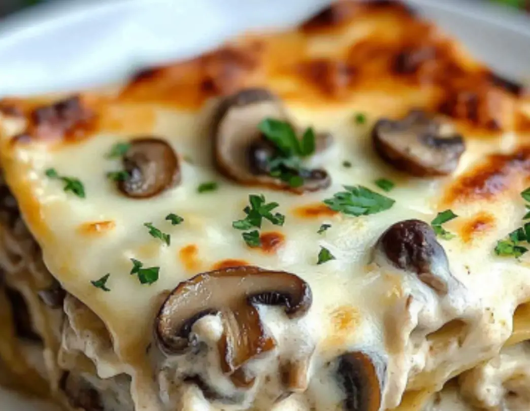 Creamy Chicken & Mushroom Lasagna