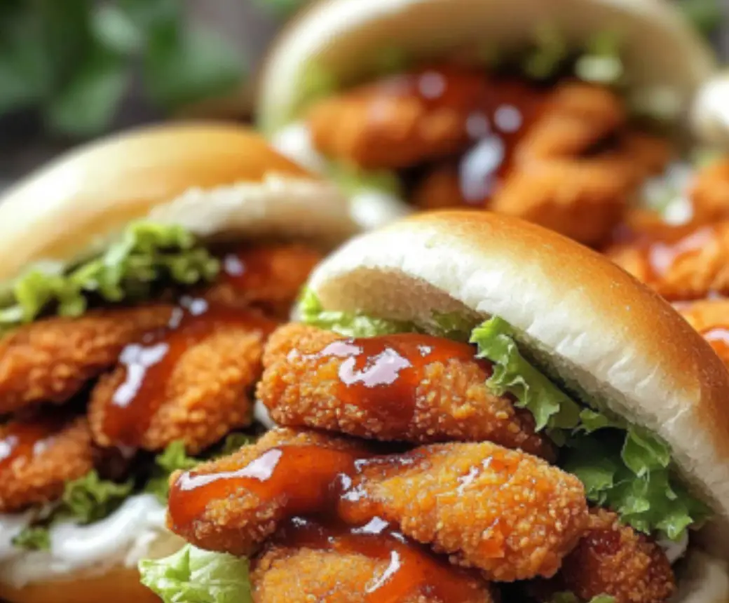 Mini Crispy BBQ Chicken Sandwiches