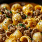 Creamy Shell Pasta with Ground Beef
