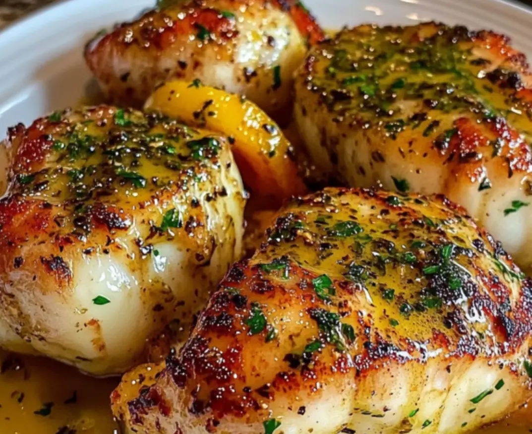 Lemon Herb Butter Seared Scallops