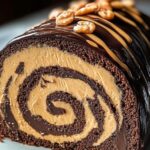 Chocolate Peanut Butter Swiss Roll