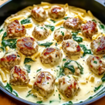 Creamy Spinach Meatball Pasta 3 Creamy Spinach Meatball Pasta