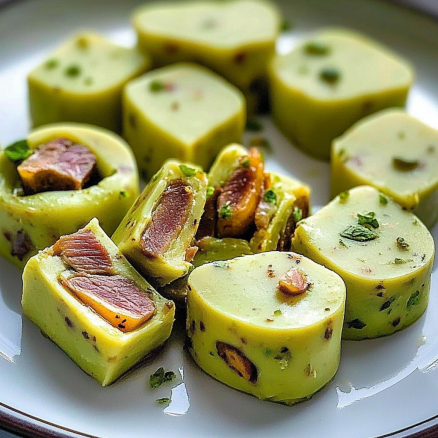Pistachio and Meat Bites