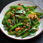 Sautéed Sugar Snap Peas with Garlic 3 Sautéed Sugar Snap Peas with Garlic