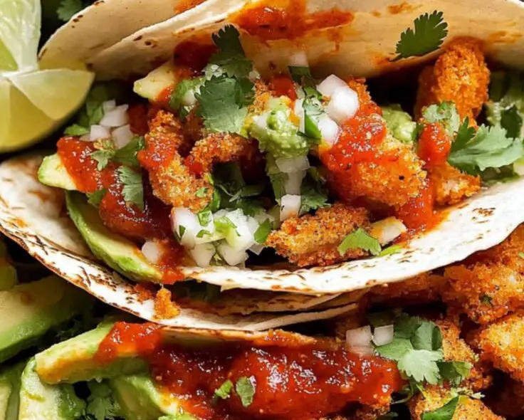 Crispy Avocado Chicken Tacos