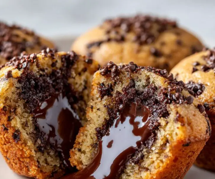 Molten Chocolate Chip Muffins